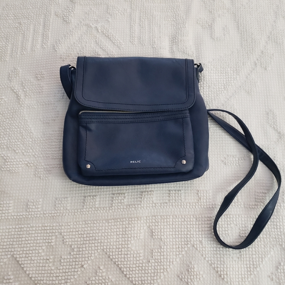 RELIC Navy Blue Faux Leather Purse